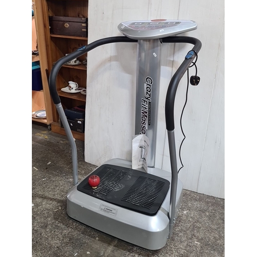 Crazy Fit Massage full-body vibration exercise platform with handrails ...