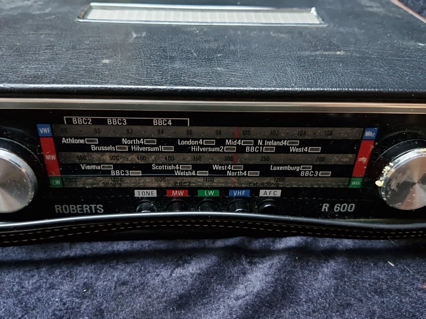 Group of three vintage radios: Roberts R707 portable transistor ...