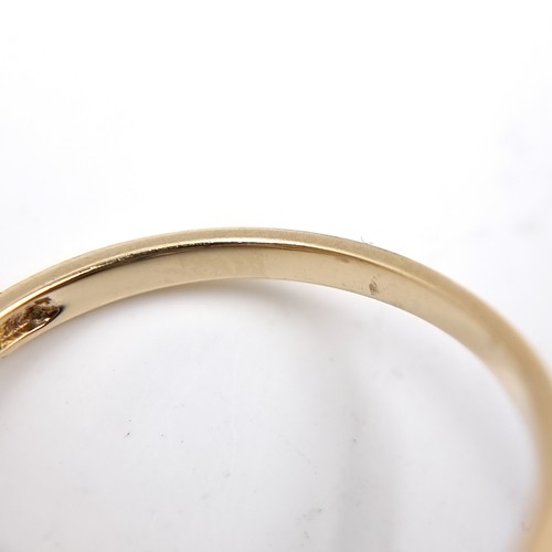 4 - Star Lot : A very impressive Diamond and Sapphire nine carat gold ring. Size - P, Weight - 3 grams.
