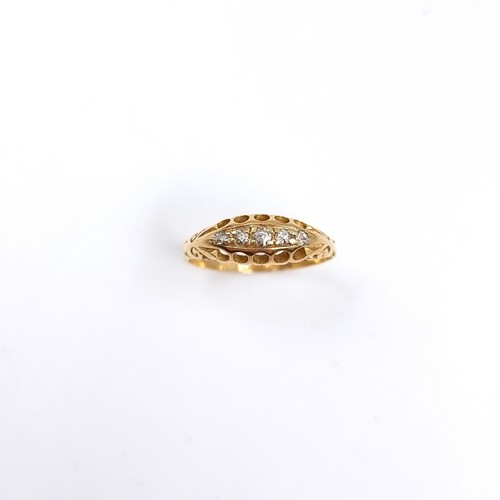 52 - An antique Diamond ring. Size - J 1/2, Weight - 1.92 grams.
