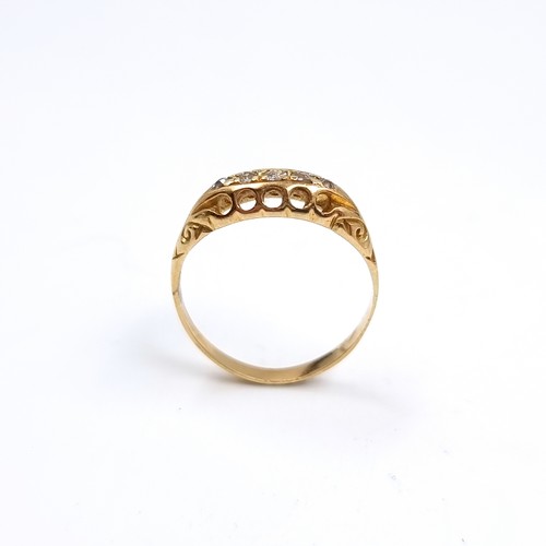 52 - An antique Diamond ring. Size - J 1/2, Weight - 1.92 grams.