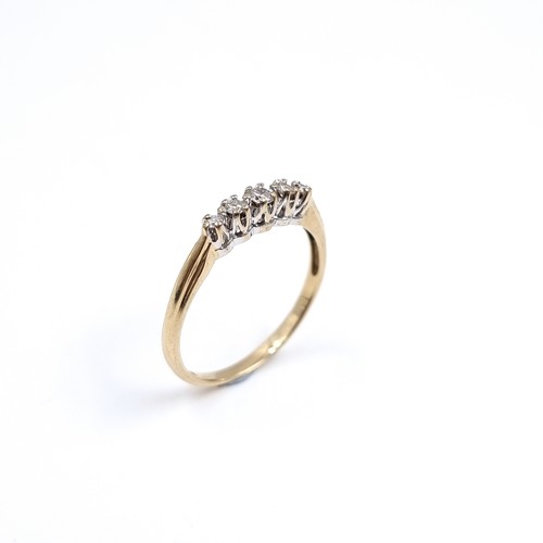 39 - A pretty Diamond set half eternity ring set in nine carat gold 375. Ring Size - O 1/2, Weight - 1.61... 