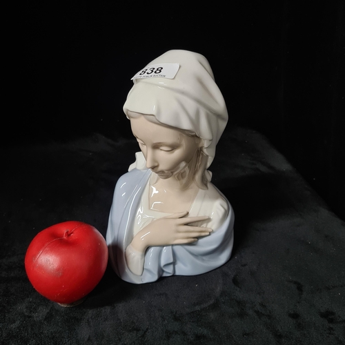 A beautifully detailed Spanish made large porcelain Lladró figurine titled 'Madonna Head'. Issued in 1969. In excellent condition with markers mark to base.