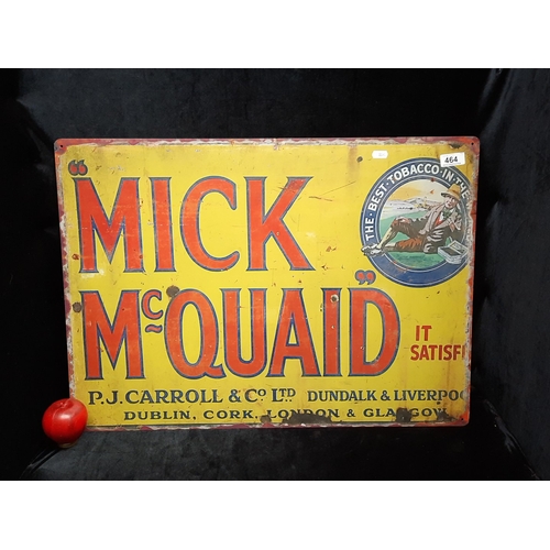 mick mcquaid pipe tobacco As far as I'm able to determine this cut plug tin is 1943 vintage although this design went from the 1940's to the 1980's with only minor changes, primarily Mick McQuaid Cuts Square |