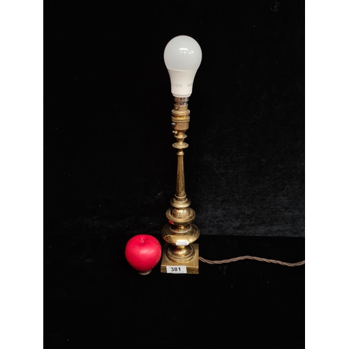 A fantastic antique solid brass table lamp.