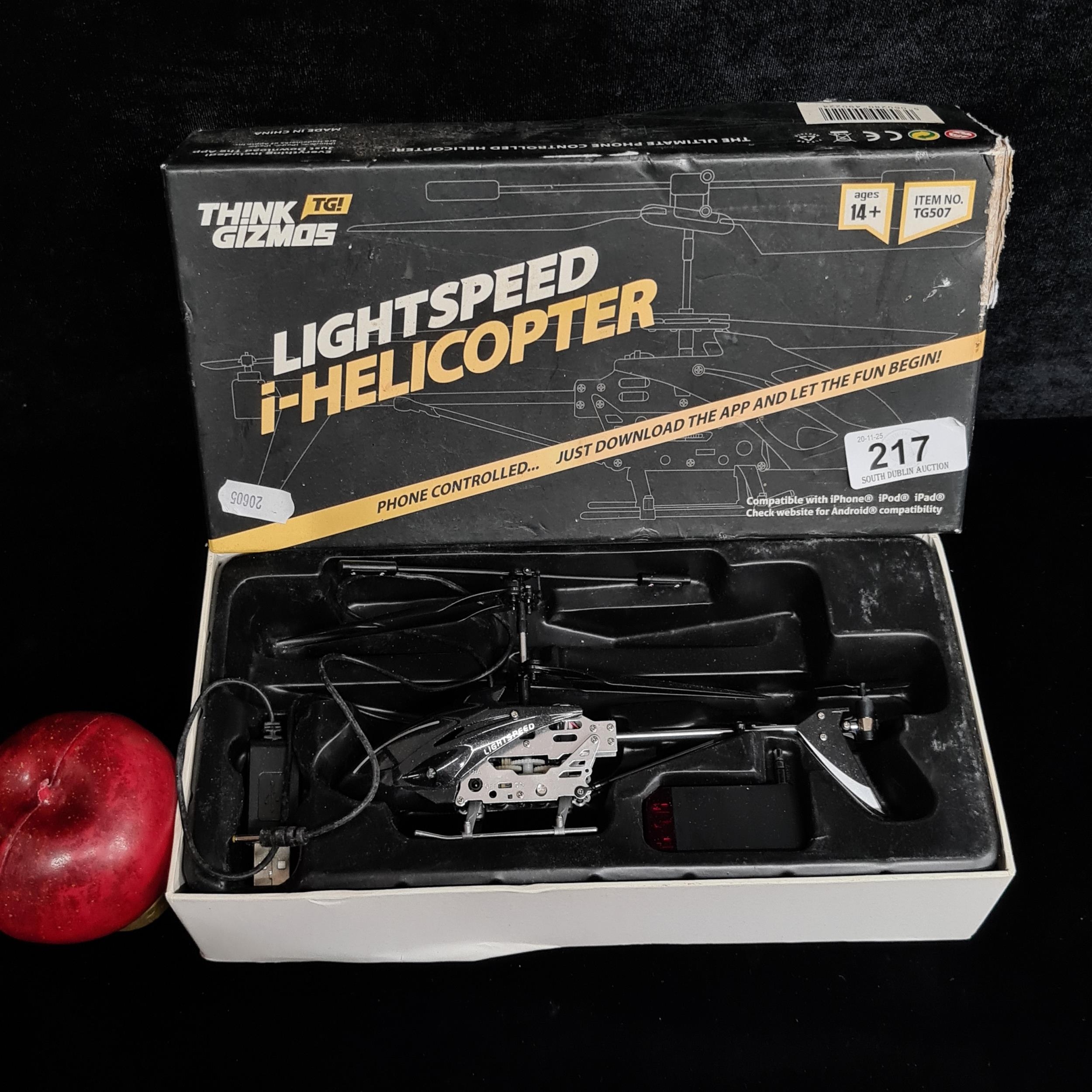 A phone app controlled Lightspeed i-Helicopter. Compatible with iphone ...