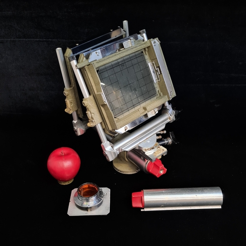 155 - Star Lot : A vintage 'Sinar Norma System C. Koch 4x5 inch' mono rail camera. Includes a ' Maiya-Seik... 