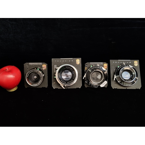 177 - A leather Minolta camera case containing two Schneider Kreuznach Symmar Large Format camera Lens - 1... 