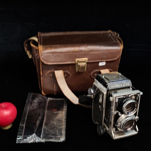 178 - Star Lot : A vintage 1968 Mamiya C220 TLR medium format 120 film camera. Held in a vintage leather c... 