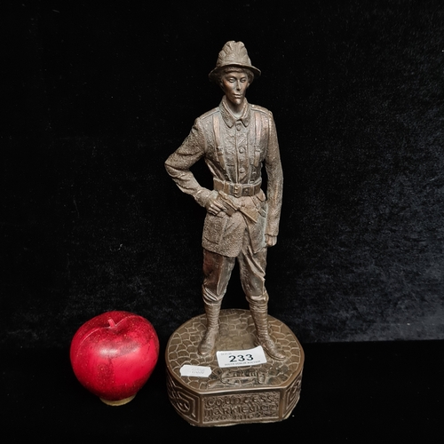 233 - Star Lot : A limited edition Irish made 'Lough Neagh Bronze' figure of Countess Markievicz with The ... 