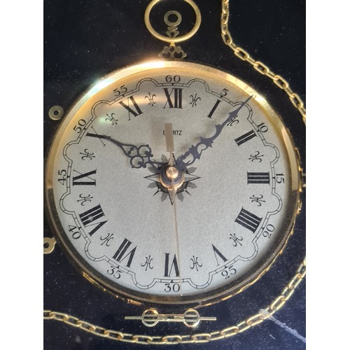 142 - A Ken Broadbent Pocket Watch Collage Clock. Housed in a wooden gilt frame, behind glass. In excellen... 