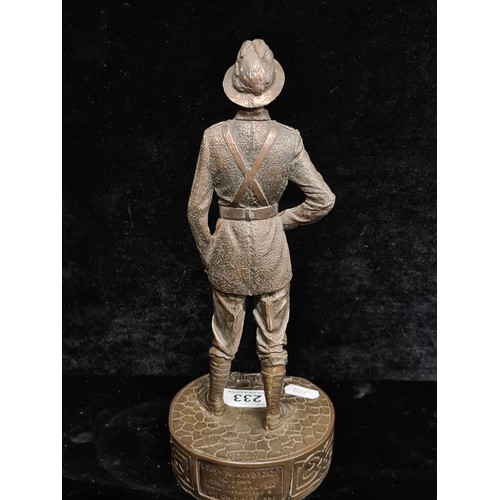 233 - Star Lot : A limited edition Irish made 'Lough Neagh Bronze' figure of Countess Markievicz with The ... 