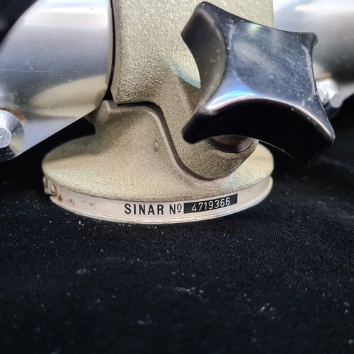 155 - Star Lot : A vintage 'Sinar Norma System C. Koch 4x5 inch' mono rail camera. Includes a ' Maiya-Seik... 