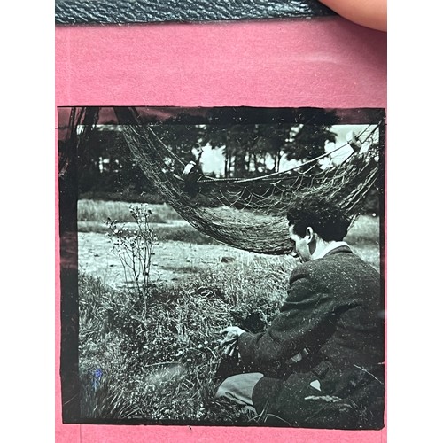 192 - A fabulous very interesting collection of 14 Vintage glass plate magic lantern slides  of rural Irel... 