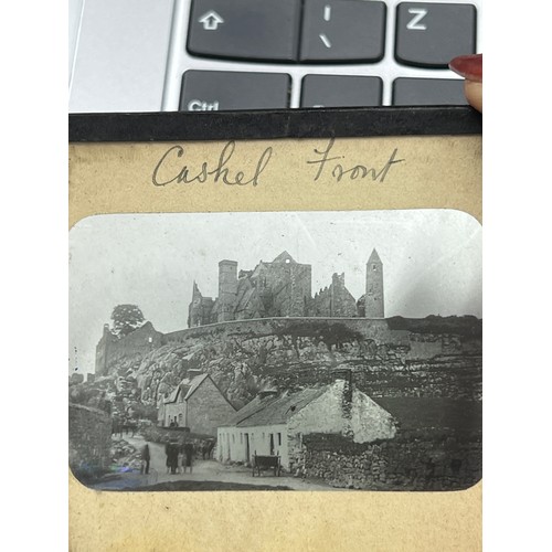 192 - A fabulous very interesting collection of 14 Vintage glass plate magic lantern slides  of rural Irel... 