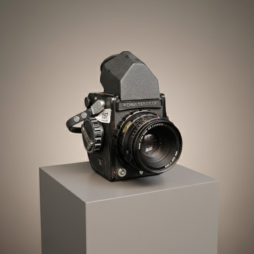 157 - Star Lot: A 'Kowa Super 66 Medium Format SLR' film camera. Fitted with 'Kowa/ six' view finder and '... 