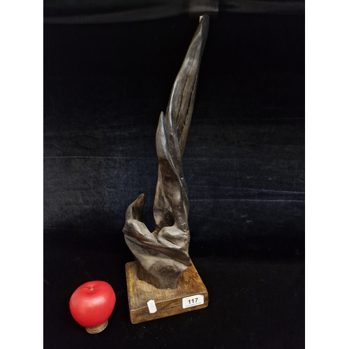 117 - Star Lot : A fabulous prehistoric Irish Bog Oak Statue. There is no better material for interesting ... 