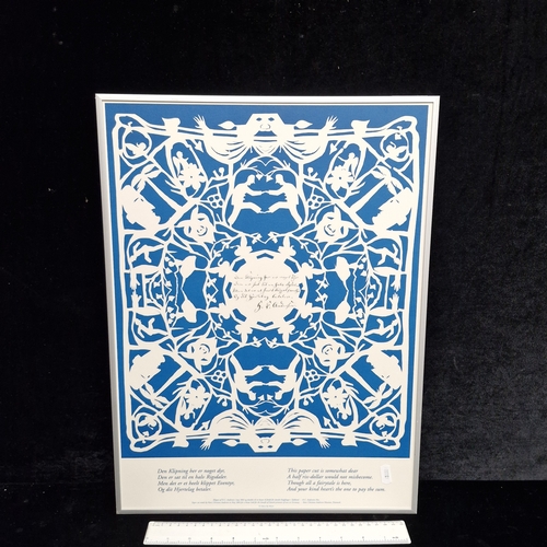 73 - A museum print on vinyl coated board featuring a paper cut from Hans Christian Andersen. The paper c... 