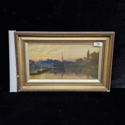79 - Star Lot: A fabulous 19th century antique oil on board painting. Features a wonderfully depicted tra... 