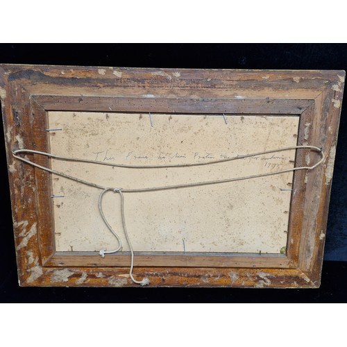 64 - Star Lot: A charming early 20th century gouache on board painting featuring a landscape scene with r... 