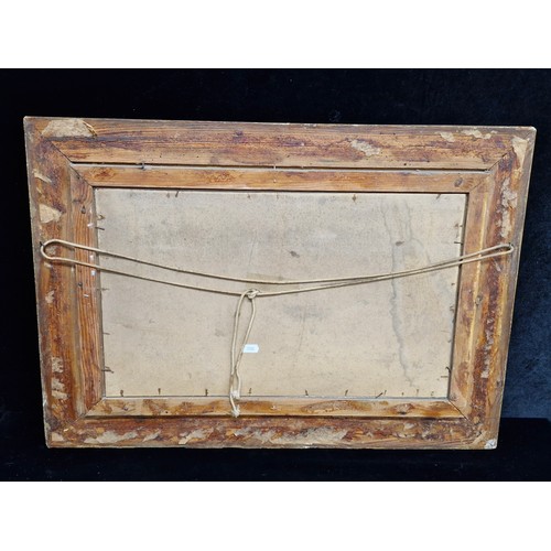 65 - Star Lot: A charming early 20th century gouache on board painting featuring a landscape scene with r... 