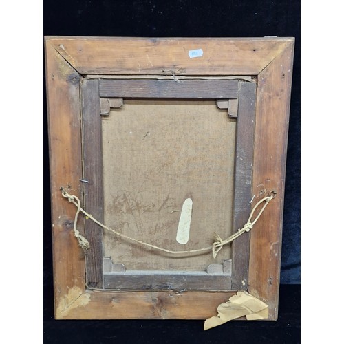 82 - Star Lot: A wonderful original 19th century antique oil on canvas featuring study of a young woman p... 