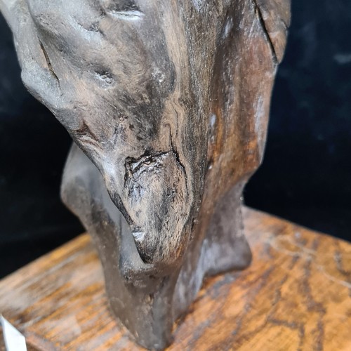 117 - Star Lot : A fabulous prehistoric Irish Bog Oak Statue. There is no better material for interesting ... 