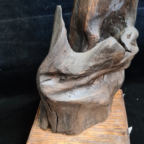 117 - Star Lot : A fabulous prehistoric Irish Bog Oak Statue. There is no better material for interesting ... 