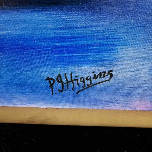 125 - An original figurative acrylic painting on canvas depicting two ballet dancers in a dramatic partner... 