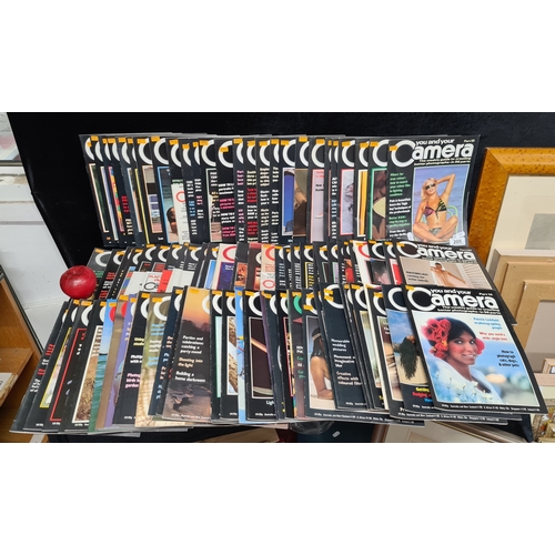 205 - A 96 part vintage Camera Periodicals. They have a cool look could see them piled on a midcentury sid... 