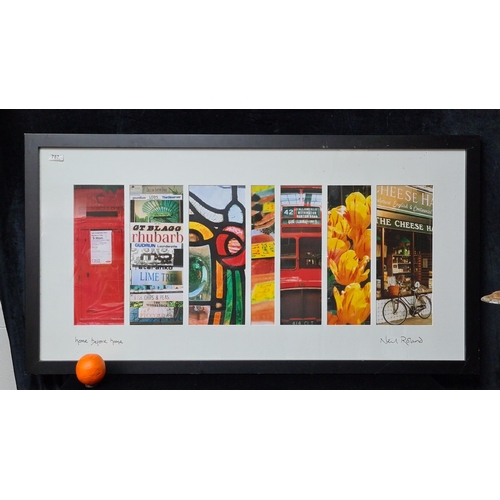 A very large hand signed 'Neil Roland' print titled 'Home before Home ...