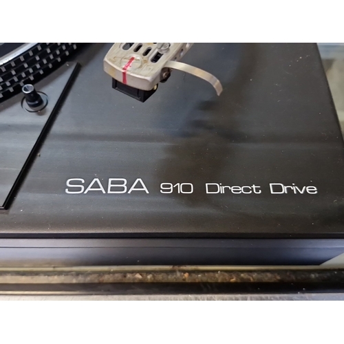 Star Lot : A clean SABA 910 direct-drive turntable, with hinged dust ...