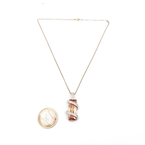 A Sterling Silver gilt pendant and chain with Cognac coloured gemstone. Holds gemset detailing. Weight - 12.62 grams. Boxed.
Please note, the image of the modelled/ staged item was created by a new imaging/ staging software called showiton.ai. Upload a simple image and the software stages it for you. Paste the URL (showiton.ai) into your browser and try it for free. It’s a very simple, user-friendly platform.