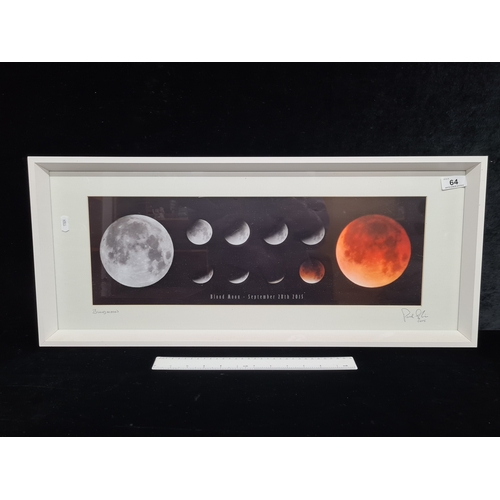 64 - A hand signed print titled 'Blood Moon'. Features the titular from the date 'September 28th 2015'. T... 