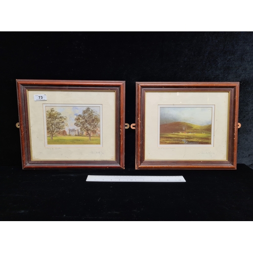 73 - 'Brendan Hayes' A pair of original hand signed 'Brendan Hayes' giclee prints titled 'Malahide Castle... 