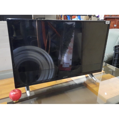 One Hitachi 32HB6J41U 32-inch flat-screen television, with HDMI and VGA inputs, SCART socket, antenna connection, LAN port, and optical digital audio output; supplied with table stand. (modern nice tv but no remote, you can get one on ebay or a universal.)