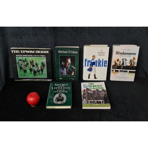 738 - A lot of six books of a sporting interest, mostly Irish horse racing. Includes 'The Scudamores, Thre... 