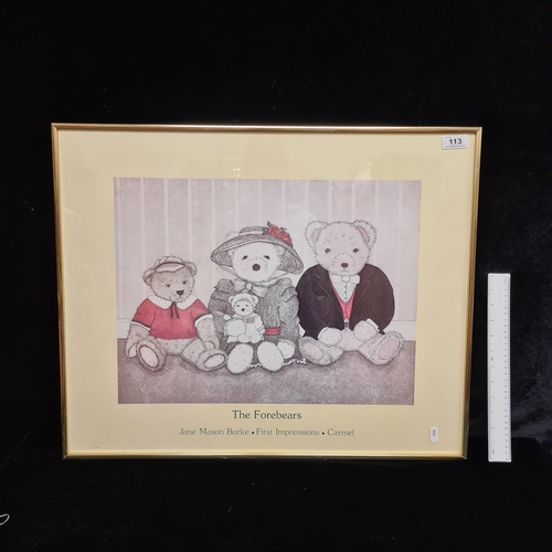 1436 - A quality print after 'Jane Mason Burke' titled 'The Forebearers'. Housed in a gilt frame behind gla... 