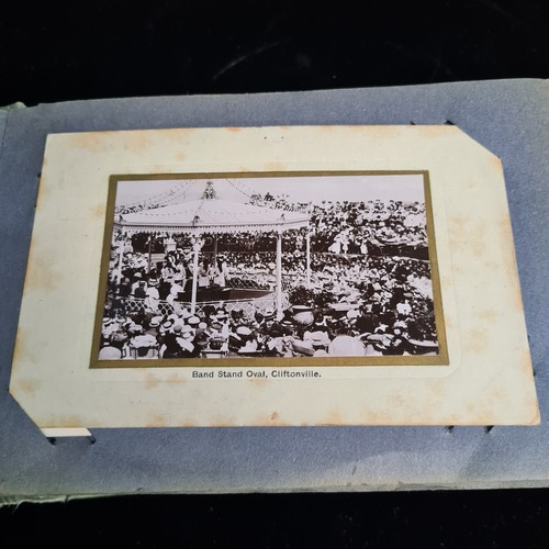 120 - A postcard album containing 100+ UK and Irish postcards. Examples  the 1920's - 40's  with hand writ... 