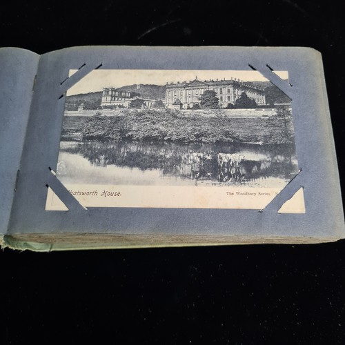 120 - A postcard album containing 100+ UK and Irish postcards. Examples  the 1920's - 40's  with hand writ... 