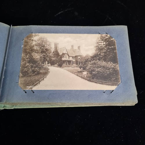 120 - A postcard album containing 100+ UK and Irish postcards. Examples  the 1920's - 40's  with hand writ... 