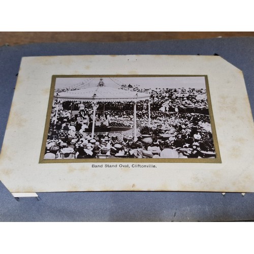 120 - A postcard album containing 100+ UK and Irish postcards. Examples  the 1920's - 40's  with hand writ... 