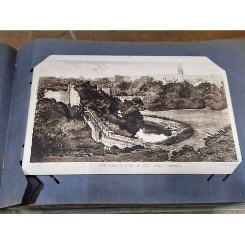 120 - A postcard album containing 100+ UK and Irish postcards. Examples  the 1920's - 40's  with hand writ... 