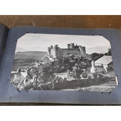 120 - A postcard album containing 100+ UK and Irish postcards. Examples  the 1920's - 40's  with hand writ... 