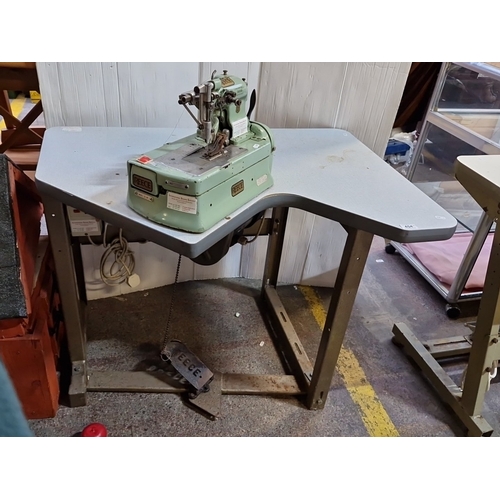 Star Lot : A rare Reece industrial buttonhole sewing machine, in pale ...