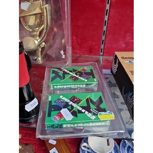 412 - A group of assorted items including a pair of black slip-on shoes, 2 hand torches, a Seagate FreeAge... 