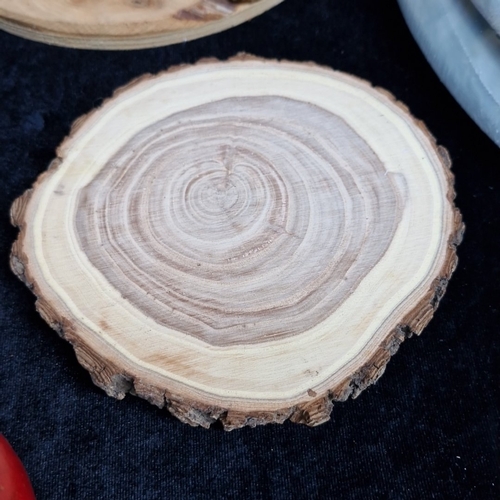 438 - A group of household items including a Cook by Kelvin Haguire bamboo serving board, a Finland souven... 