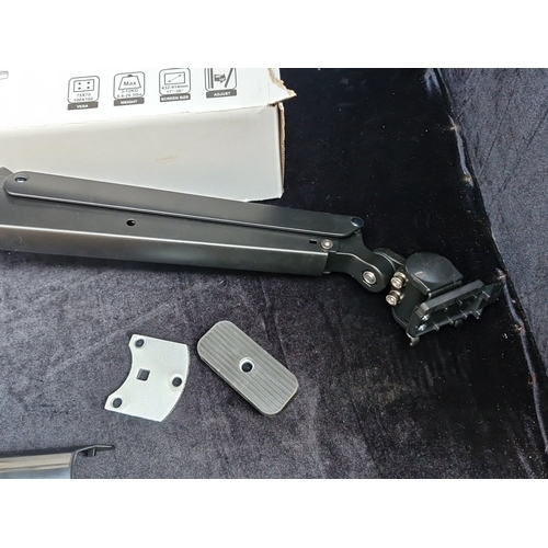 441 - A Dams Triton TGSMARM-K gas-lift single monitor arm, black, with desk clamp and mounting fittings, i... 