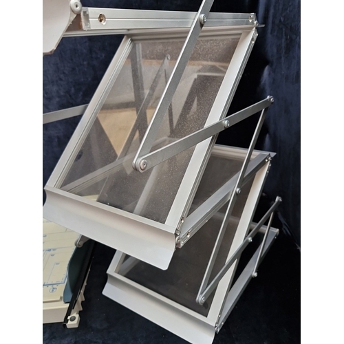 446 - A group of office equipment comprising a United Office paper trimmer with ruled cutting bed and leve... 