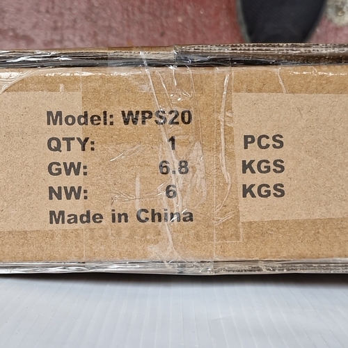 452 - A boxed Duronic model WPS20 height-adjustable rolling stand, with four castors and a rectangular pla... 